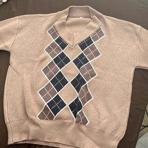 Argyle Brown Sweater